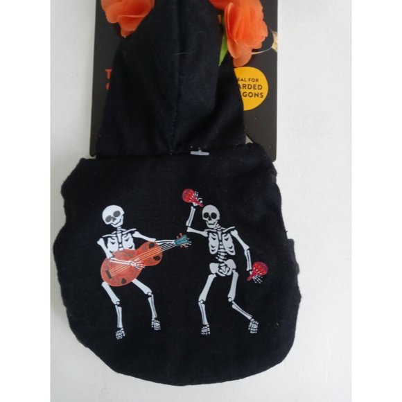 Thrills & Chills Day Of The Dead Reptile Halloween Costume For Bearded Dragons - Picture 3 of 6